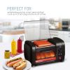 Elite Gourmet EHD-051B New Cuisine Hot Dog Roller and Toaster Oven, Black